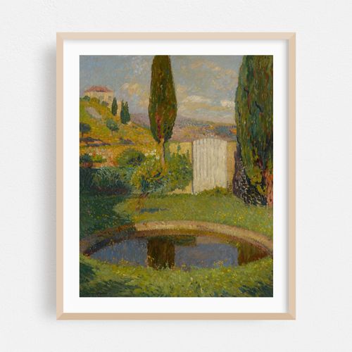 Bassin ouest du Parc de Marquayrol avec vue sur l’atelier d’Henri Martin