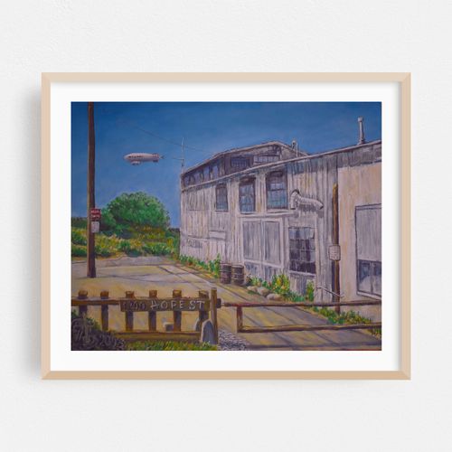 Oil Painting - Hope street. Alviso, California