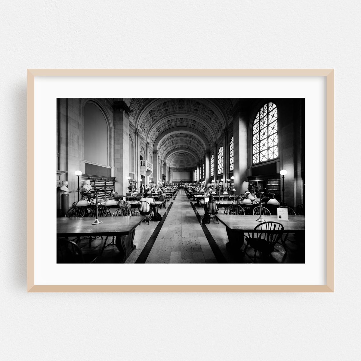 Boston Public Library Interior 02 B&W – image 1 of 6