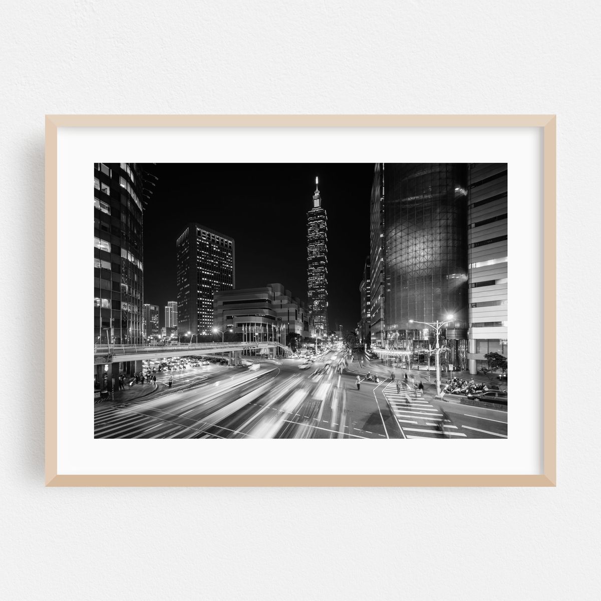 Traffic on Xinyi Road B&W – image 1 of 6