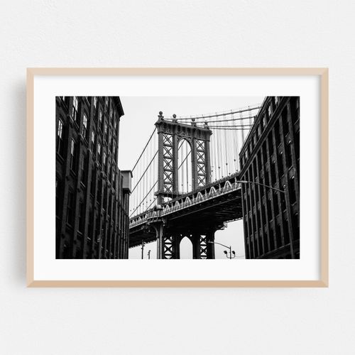 The Manhattan Bridge, Brooklyn B&W