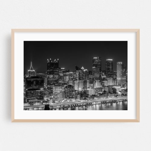 The Pittsburgh Skyline from Mount Washington B&W
