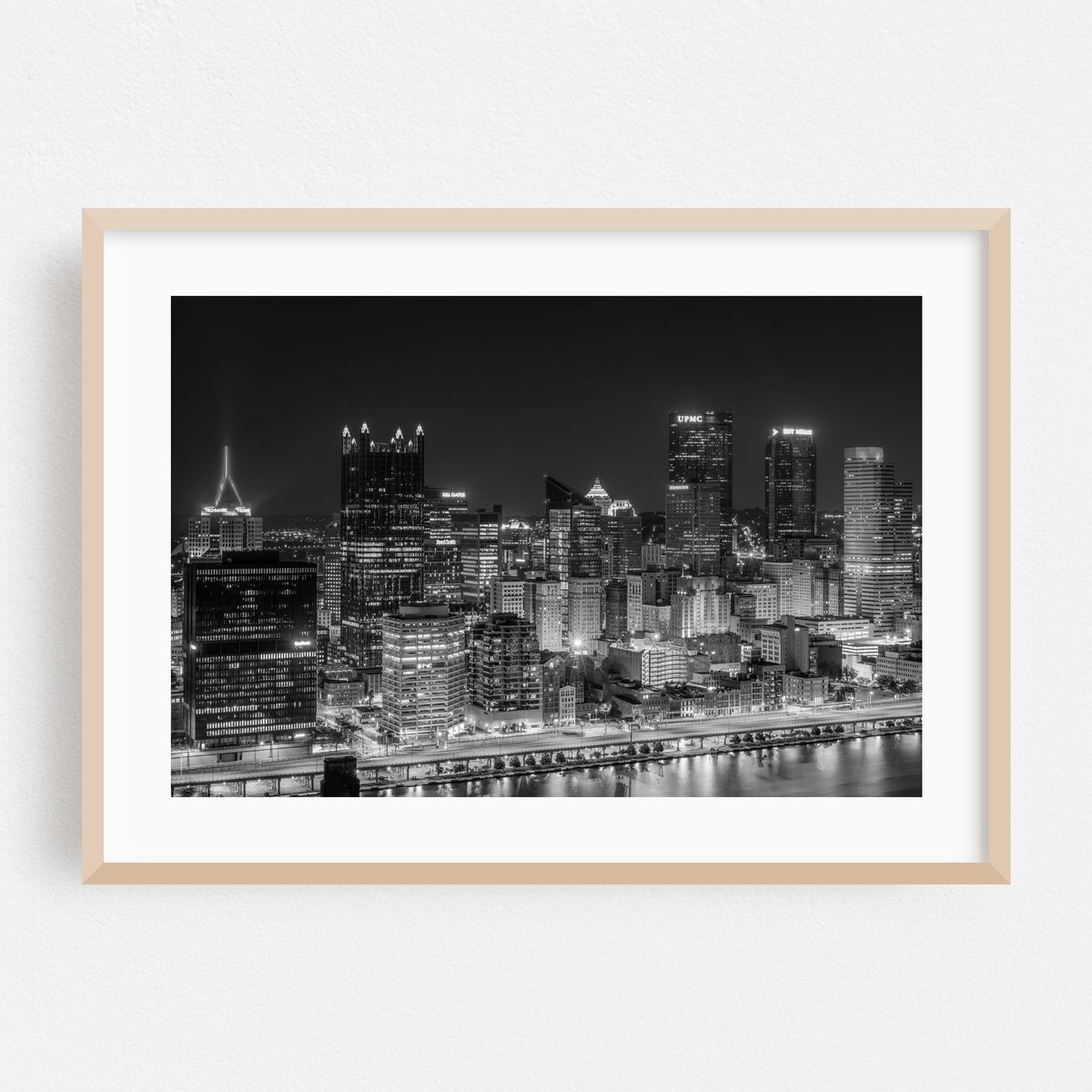 The Pittsburgh Skyline from Mount Washington B&W – image 1 of 6