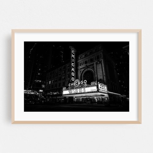 The Chicago Theater B&W