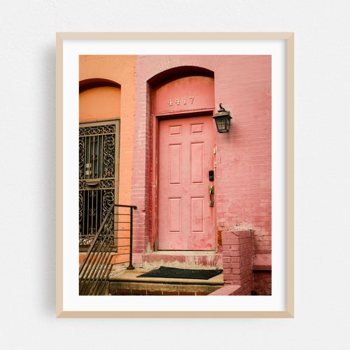 Pink Door in Spruce Hill, Philadelphia