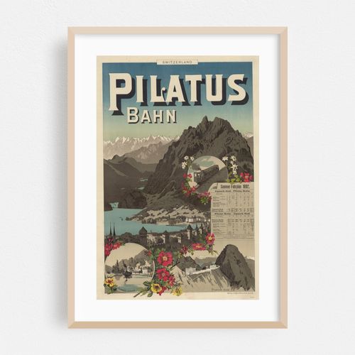 Switzerland. Pilatus Bahn. Sommer-Fahrplan 1892. Alpnach-Stad – Pilatus-Kulm (1892)