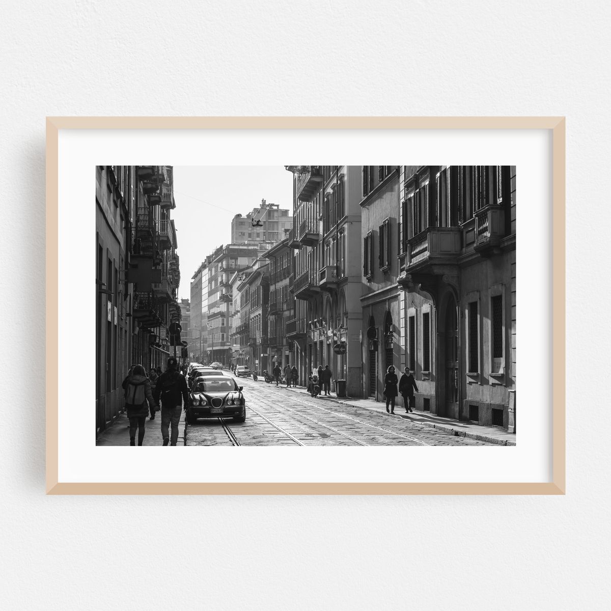 An Evening in Brera B&W – image 1 of 6