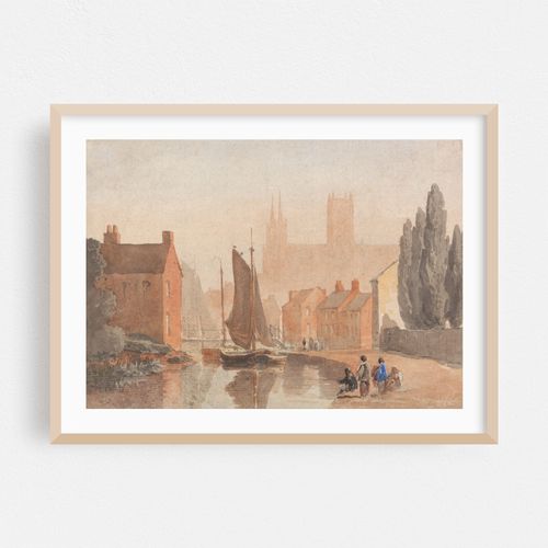 Lincoln Cathedral from Brayford Pool (circa 1808)