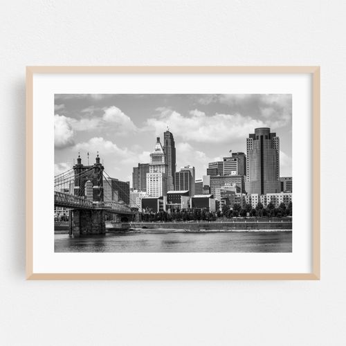 The Cincinnati Skyline 03 B&W