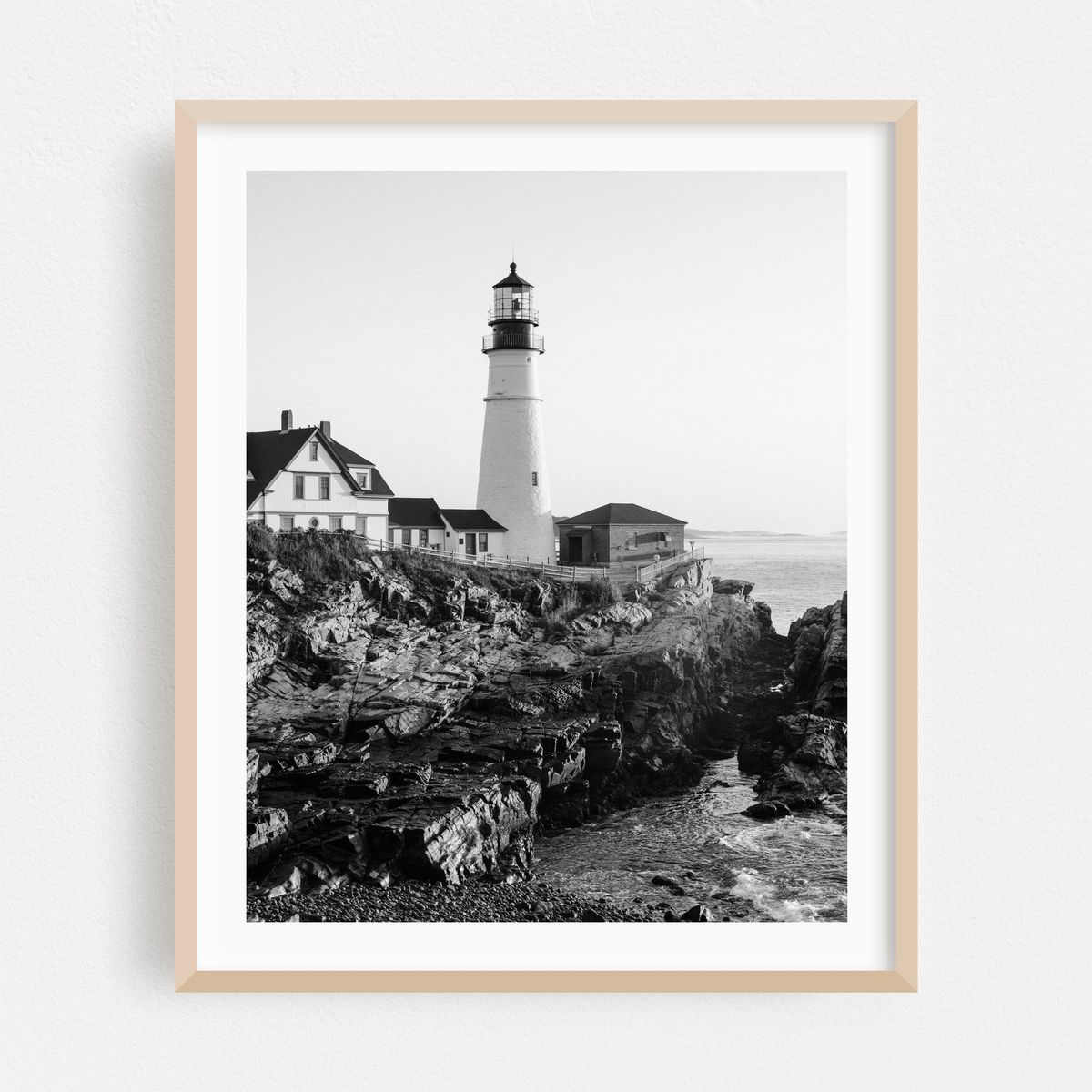 Portland Head Lighthouse 04 B&W – image 1 of 12