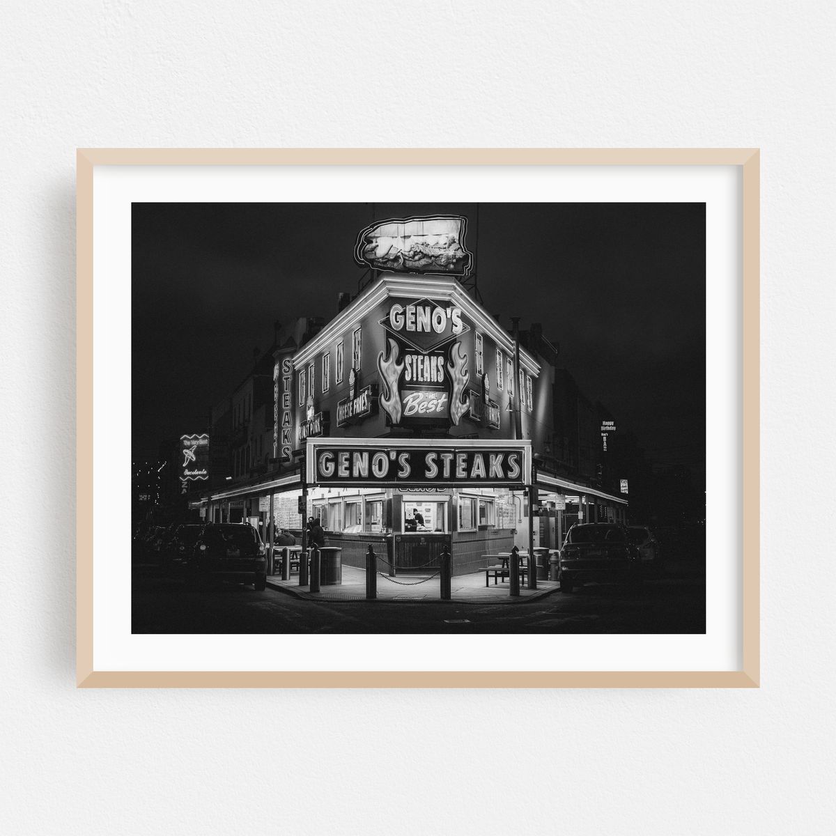 Geno's at Night, Philly B&W – image 1 of 3