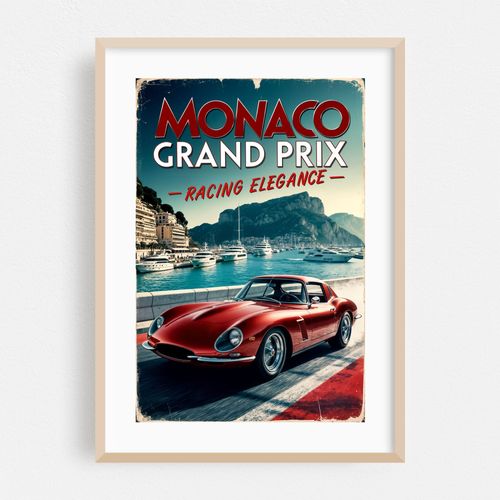 Monaco Grand Prix Poster: Vintage Racing Art