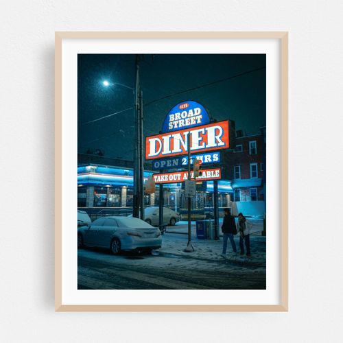 Broad Street Diner in Snow, Philadelphia 01