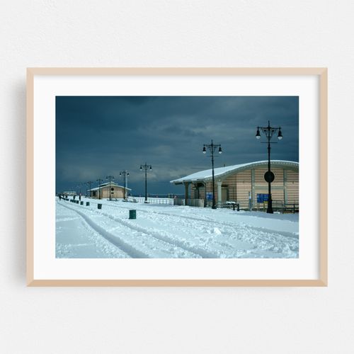 Snowy Coney Island Boardwalk, Brooklyn