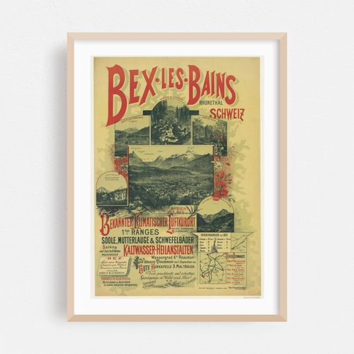 Bex-Les-Bains, Rhonethal, Schweiz (1890)