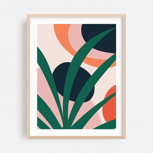 Abstract Mid Century Modern Leaf, Scandinavian Style