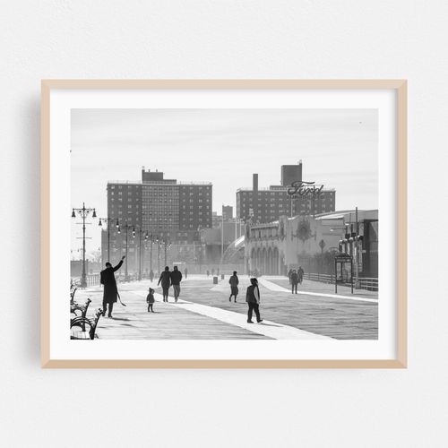 Coney Island Boardwalk 01 B&W
