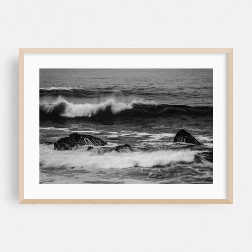 Crashing in Pacific Grove B&W
