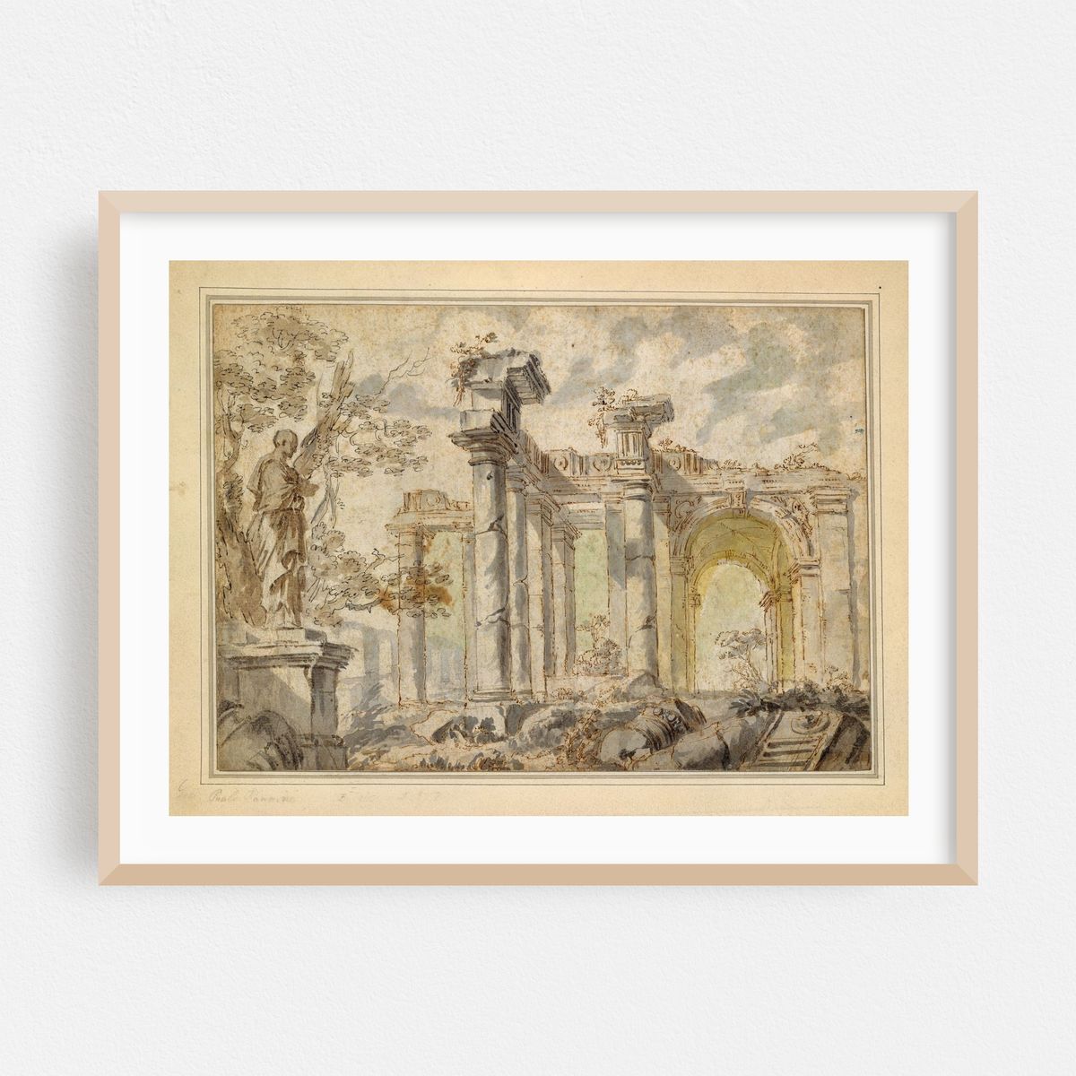 Ruins, with a Statue on the Left (ca. 1728) – image 1 of 3