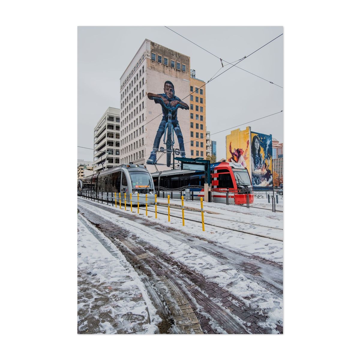 Snowy Houston Downtown – image 1 of 2