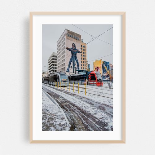 Snowy Houston Downtown
