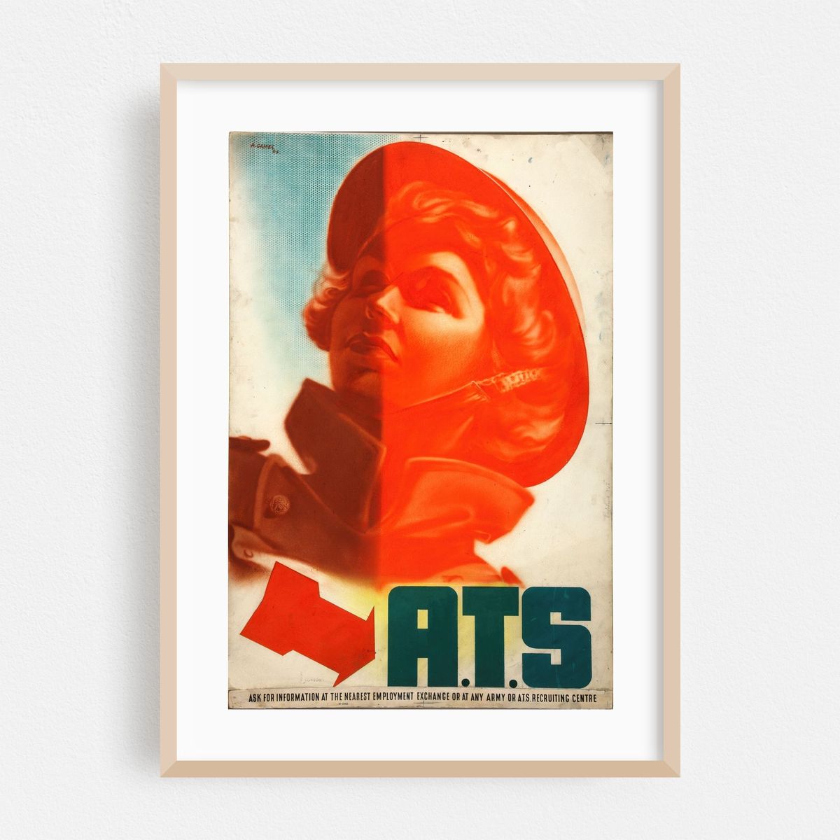ATS (girl’s helmeted head) (between 1939 and 1946) – image 1 of 4