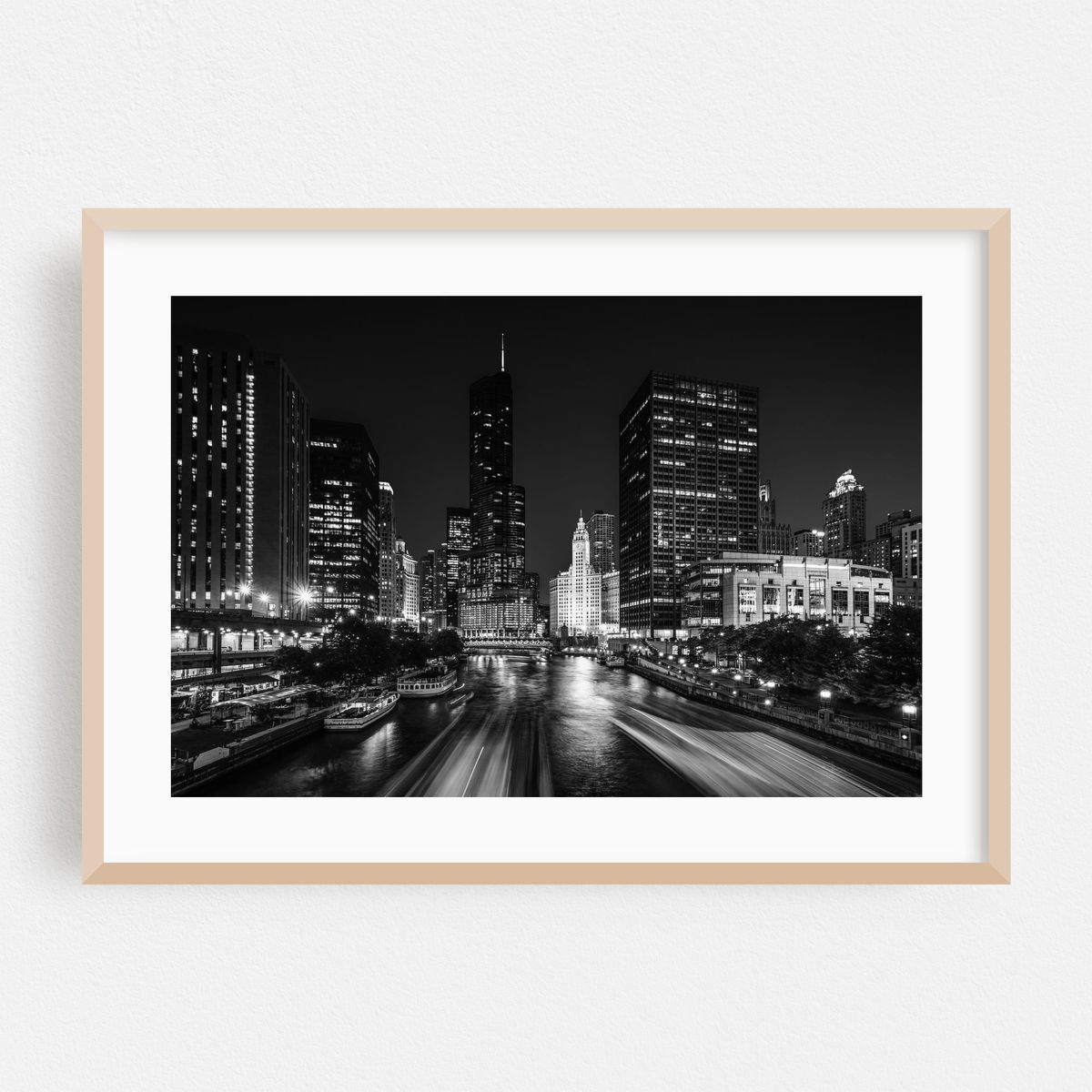 The Chicago River B&W – image 1 of 6