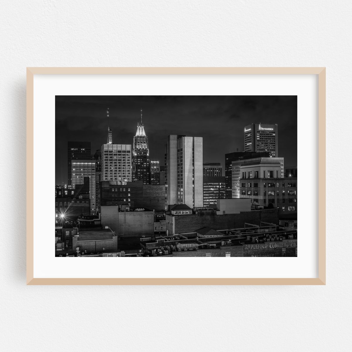 Baltimore Skyline B&W – image 1 of 6
