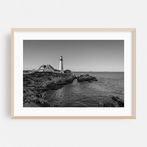Portland Head Lighthouse 02 B&W
