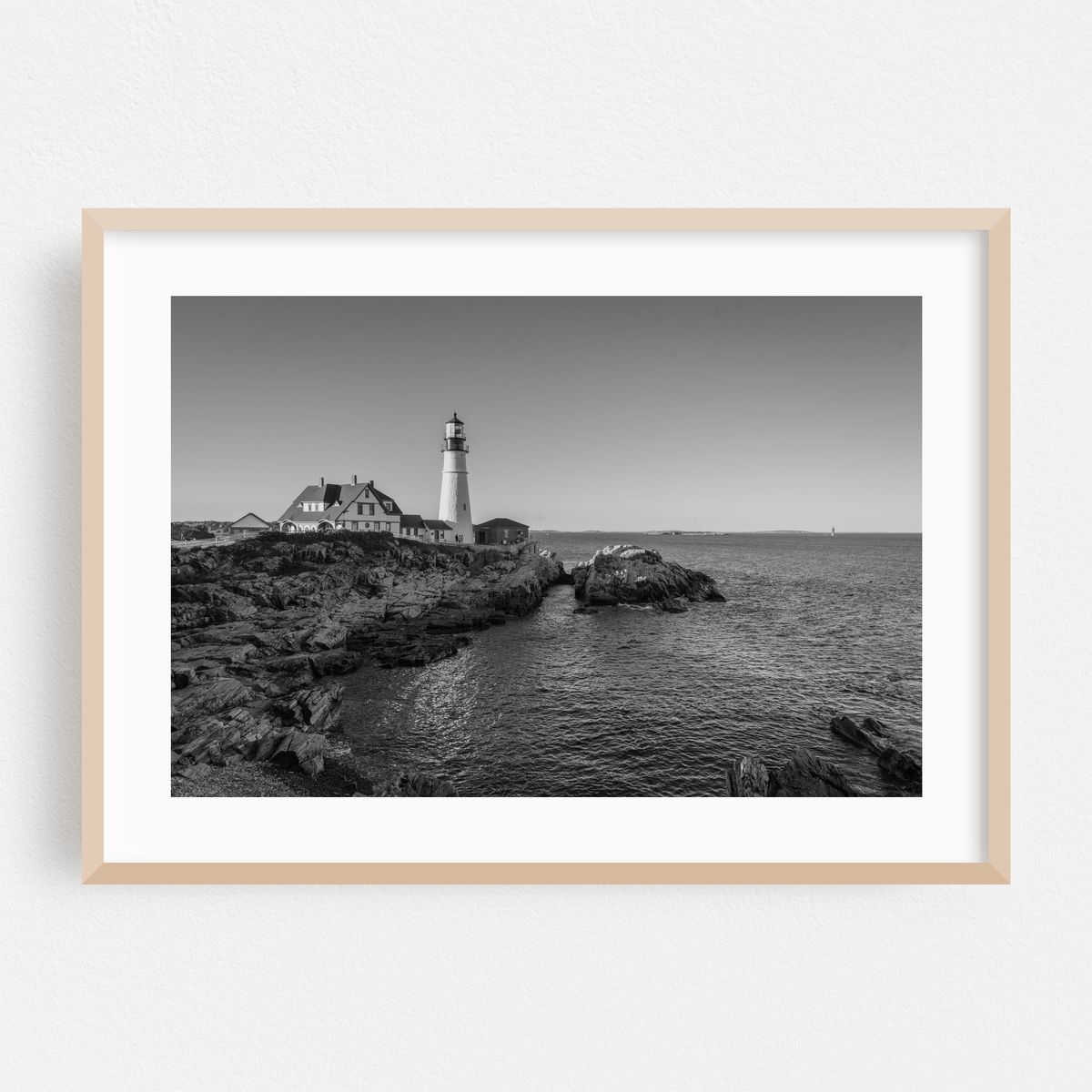 Portland Head Lighthouse 02 B&W – image 1 of 6