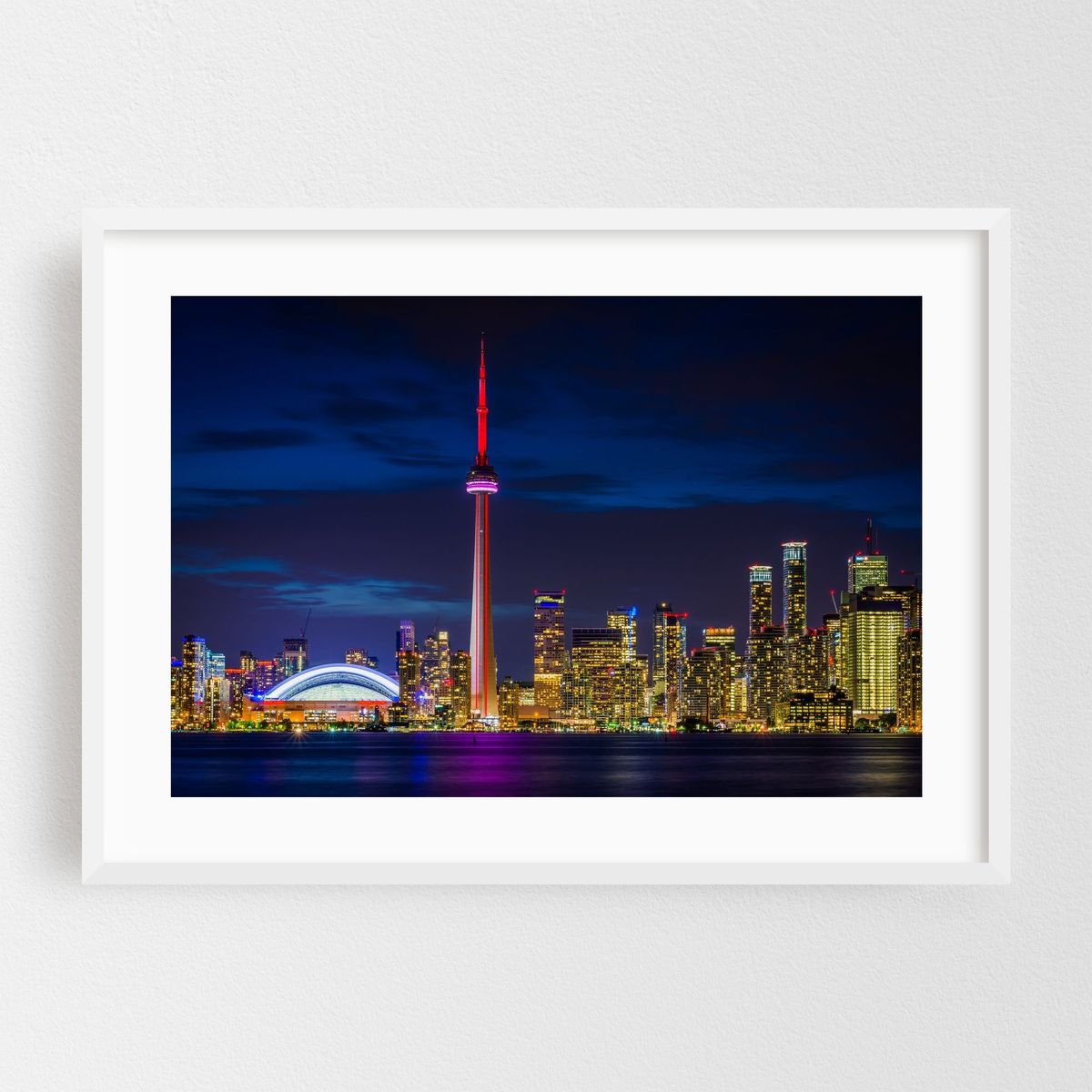 Toronto Skyline from Centre Island On the Roadside Posters, Framed