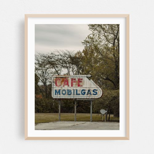 Abandoned Mobil Gas Sign