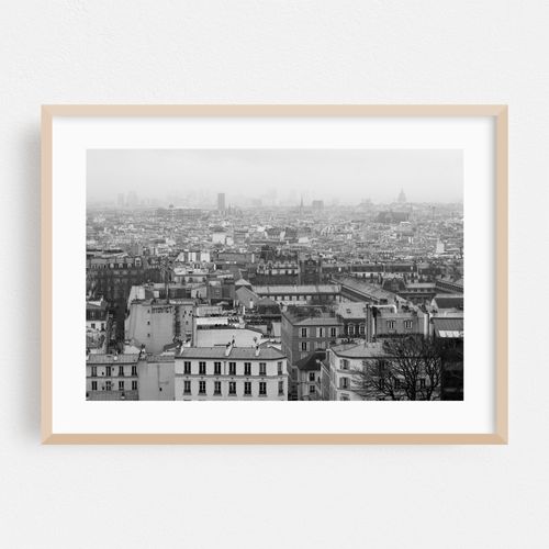 Over Paris B&W