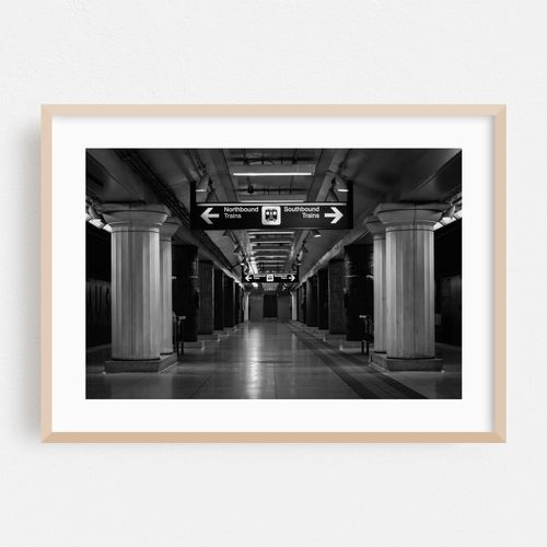 Museum Station in the Discovery District B&W