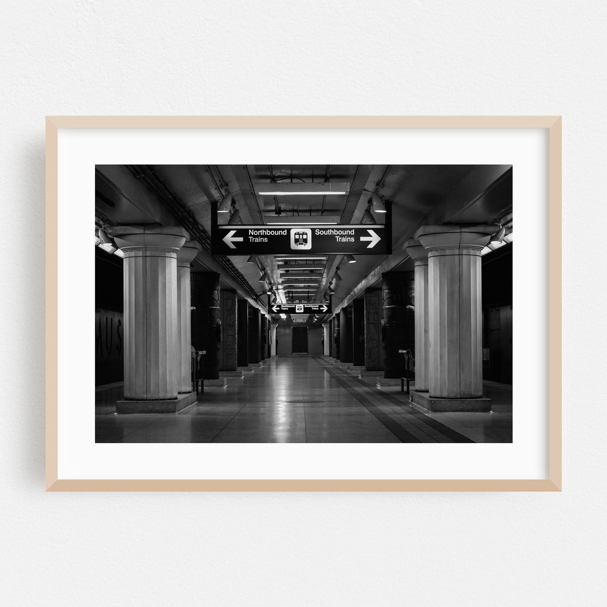 Museum Station in the Discovery District B&W – image 1 of 6