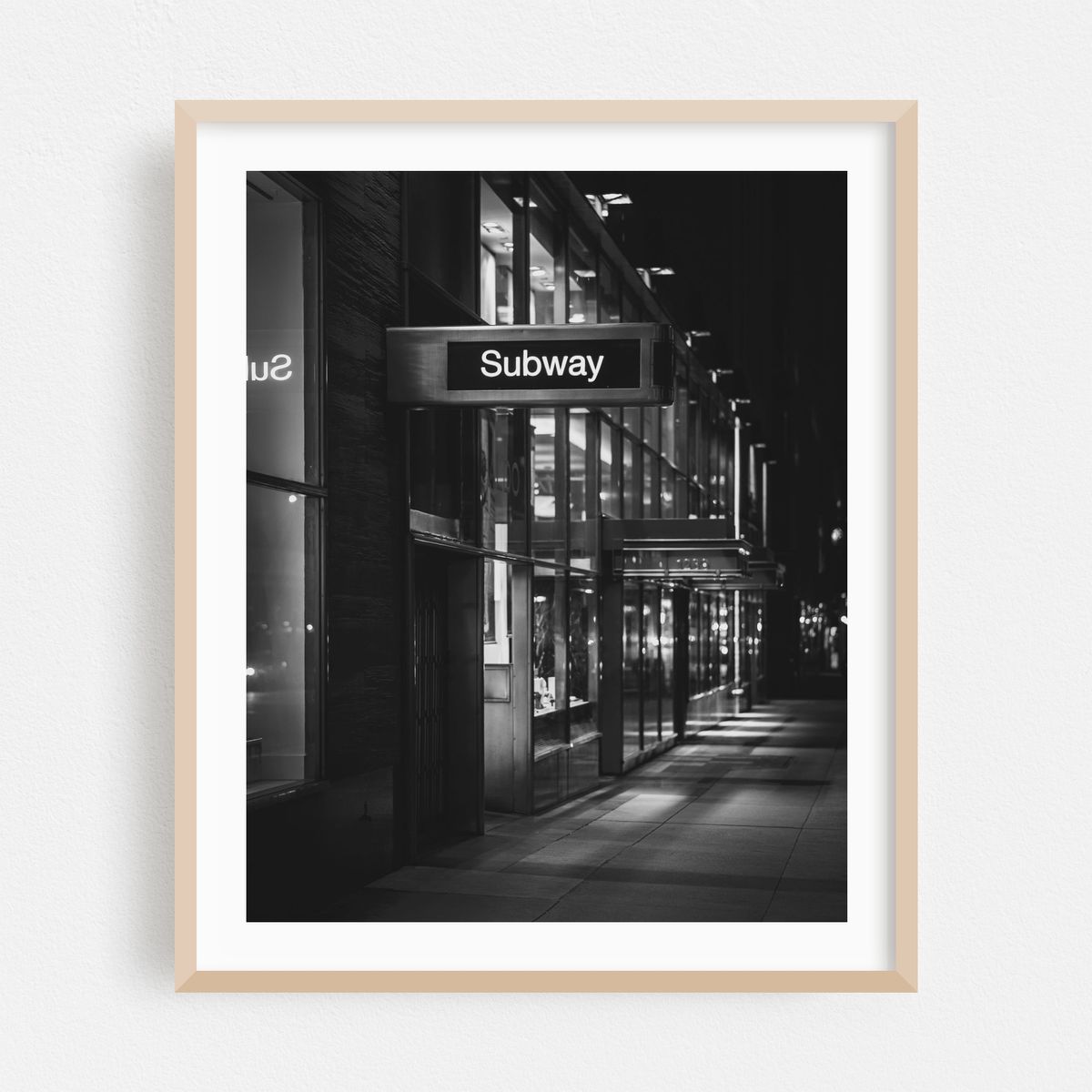 Subway Neon Sign, Midtown B&W – image 1 of 12