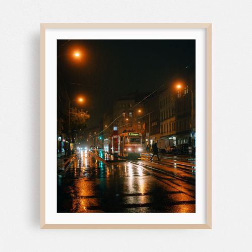 Tram on a Rainy Night, Prague 05