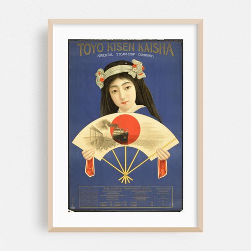 Toyo Kisen Kaisha = Oriental Steam-Ship Company [Woman With A Fan] (1917)
