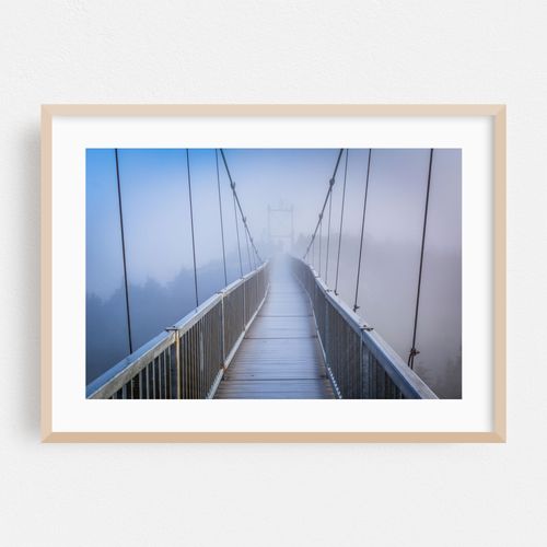 Foggy Mile High Swinging Bridge