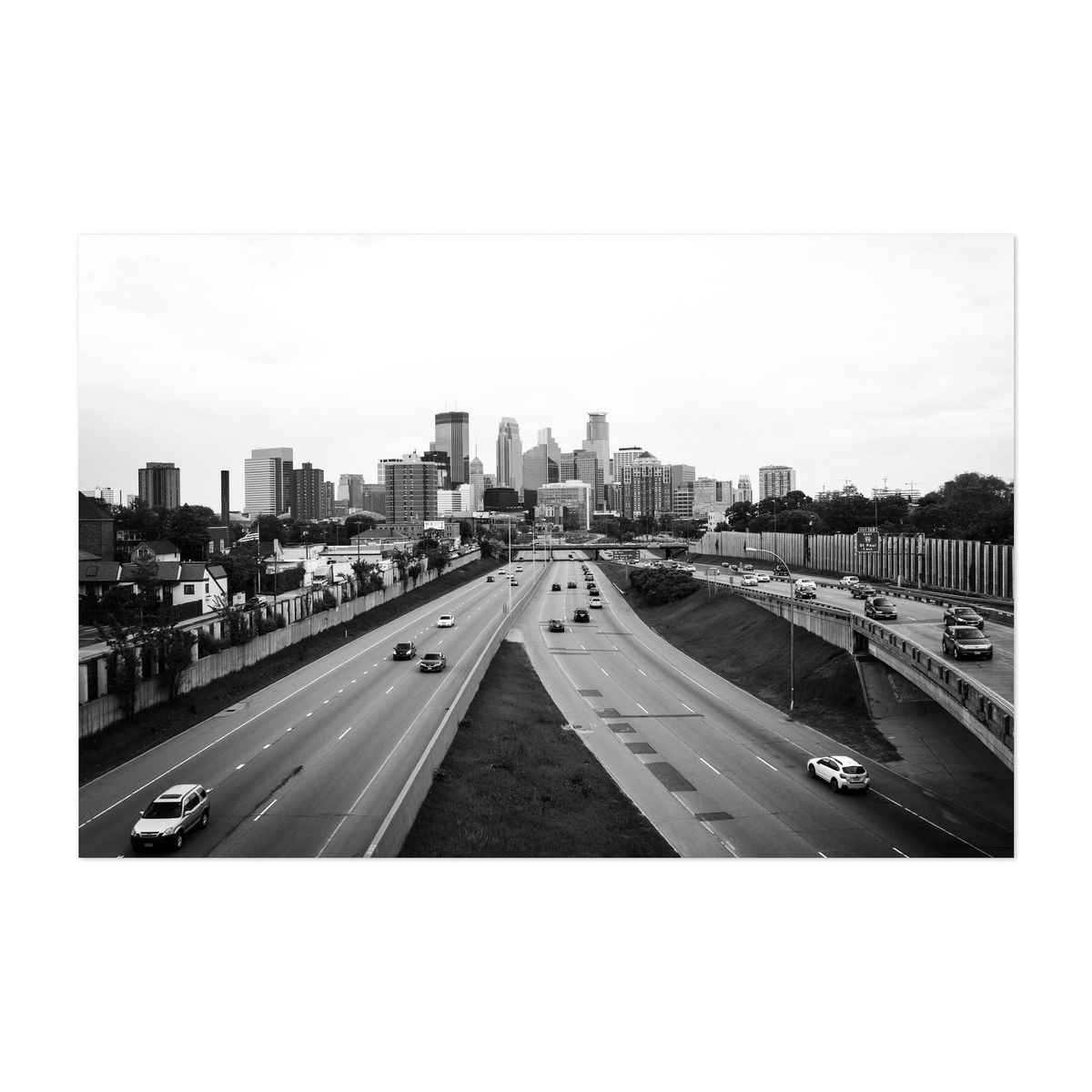Skyline from 24th Street B&W – image 1 of 2