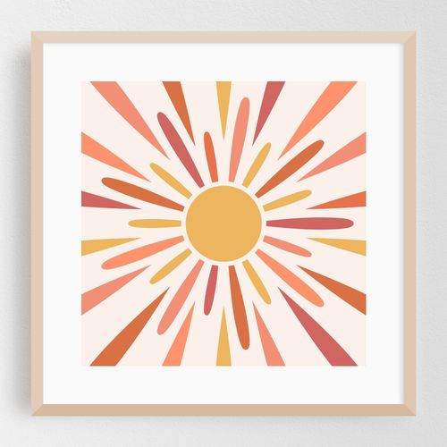 Colorful retro sunshine
