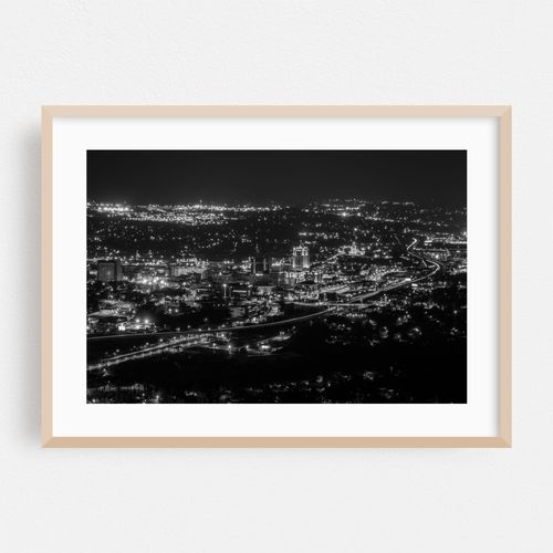 The Roanoke Skyline B&W