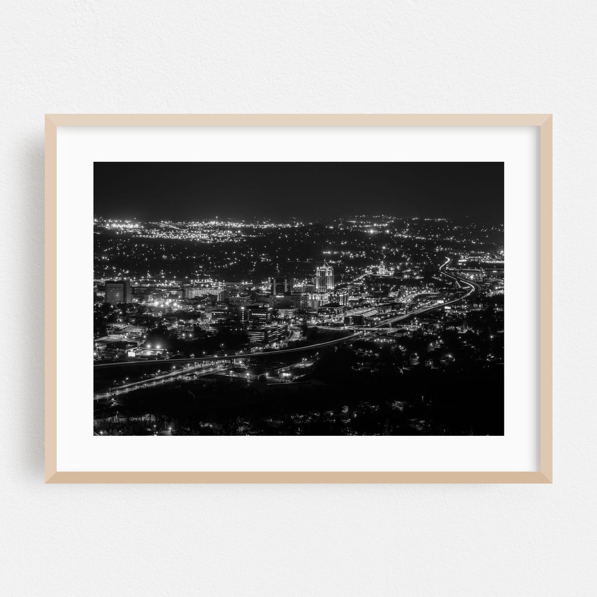 The Roanoke Skyline B&W – image 1 of 6