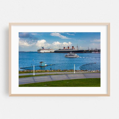 Ships in Long Beach Harbor