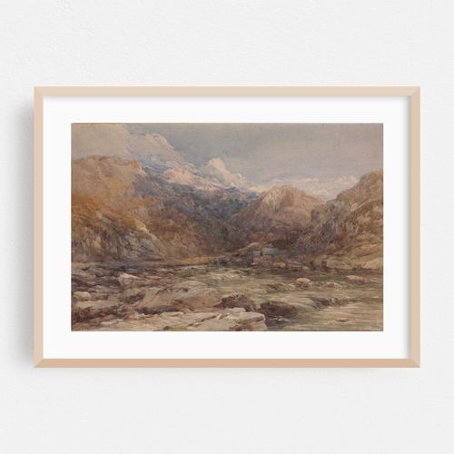 River Landscape in Wales (ca. 1850)