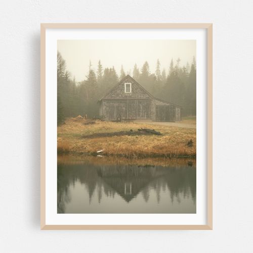 Barn in Fog, Beals Island 04