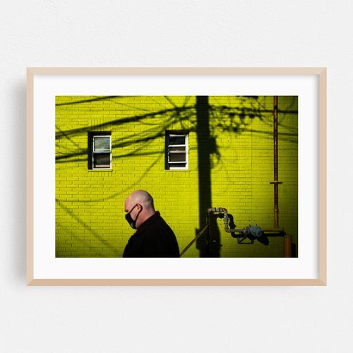 Chartreuse Brick Wall