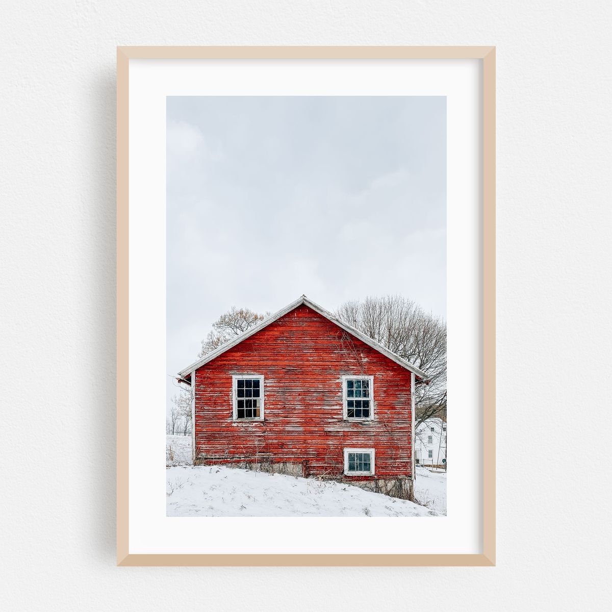 Red Barn in Snow 01 – image 1 of 16
