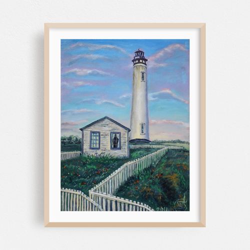 Oil Painting - Pigeon Point Lighthouse, California 30 x 40 cm