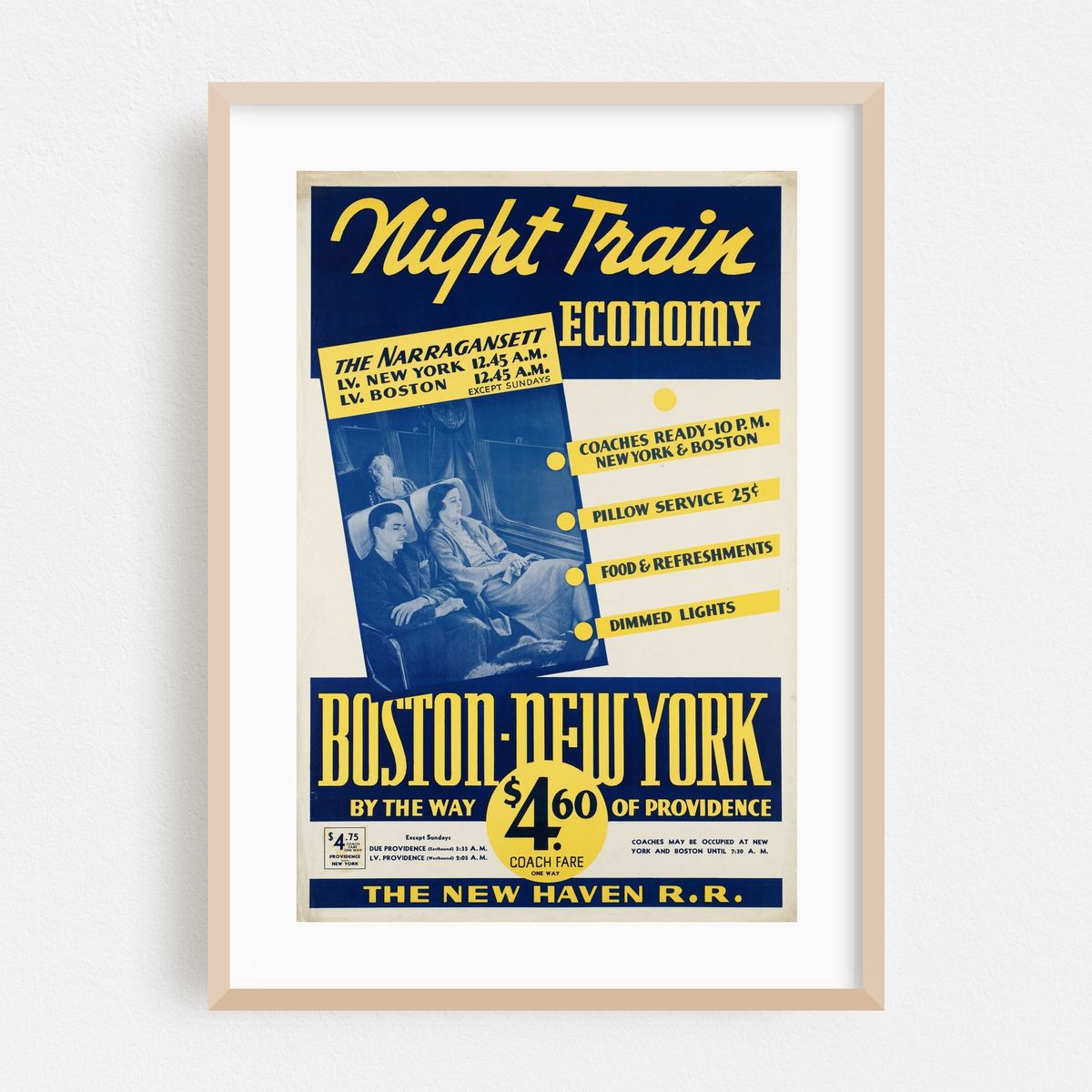 Night train economy. Boston – New York by way of Providence – image 1 of 4